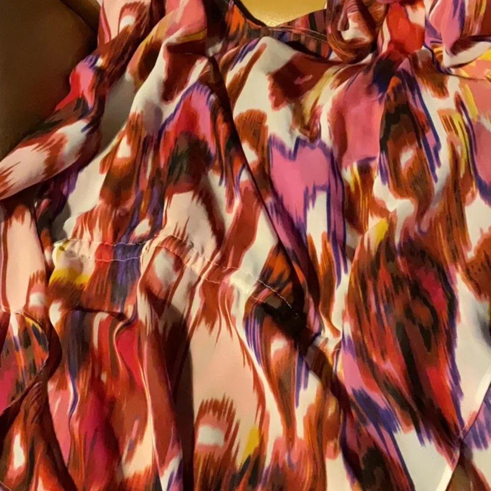 SOFIA VERGARA Whimsical Blouse XL Batwing Sleeve Dolman Comfort Chiffon Fairy - Picture 7 of 7